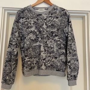 Marine Layer Gray Floral Sweatshirt Size S
